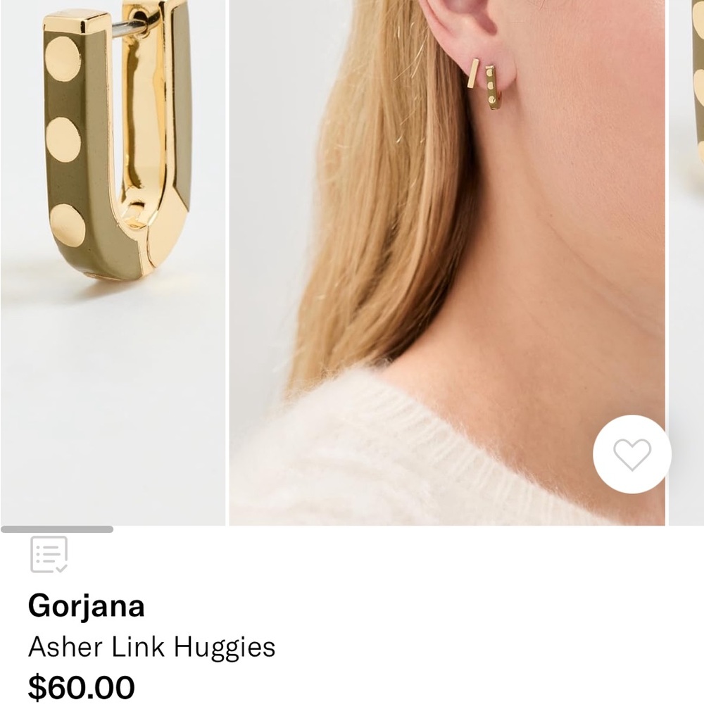 Gorjana Asher Link Hoops, worn once.